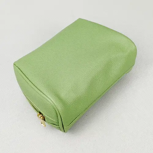 Factory Wholesale 2022 New Green Makeup Bags Large Compartment Pu Leather Cosmetic Bags